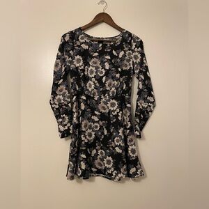 Free People Floral Button Back Mini Dress